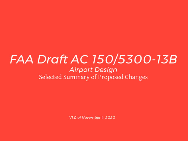 FAA Proposed Airport Design Changes